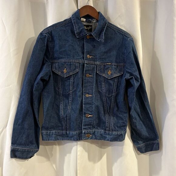Vtg 70's Wrangler Denim Trucker Jacket USA Made Size 40 - Picture 1 of 4
